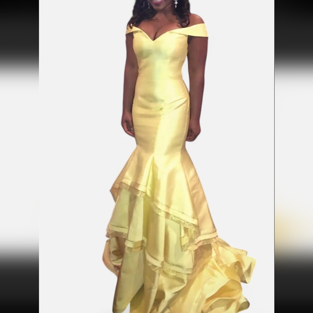 REPOSHING Yellow Jovani Evening Gown